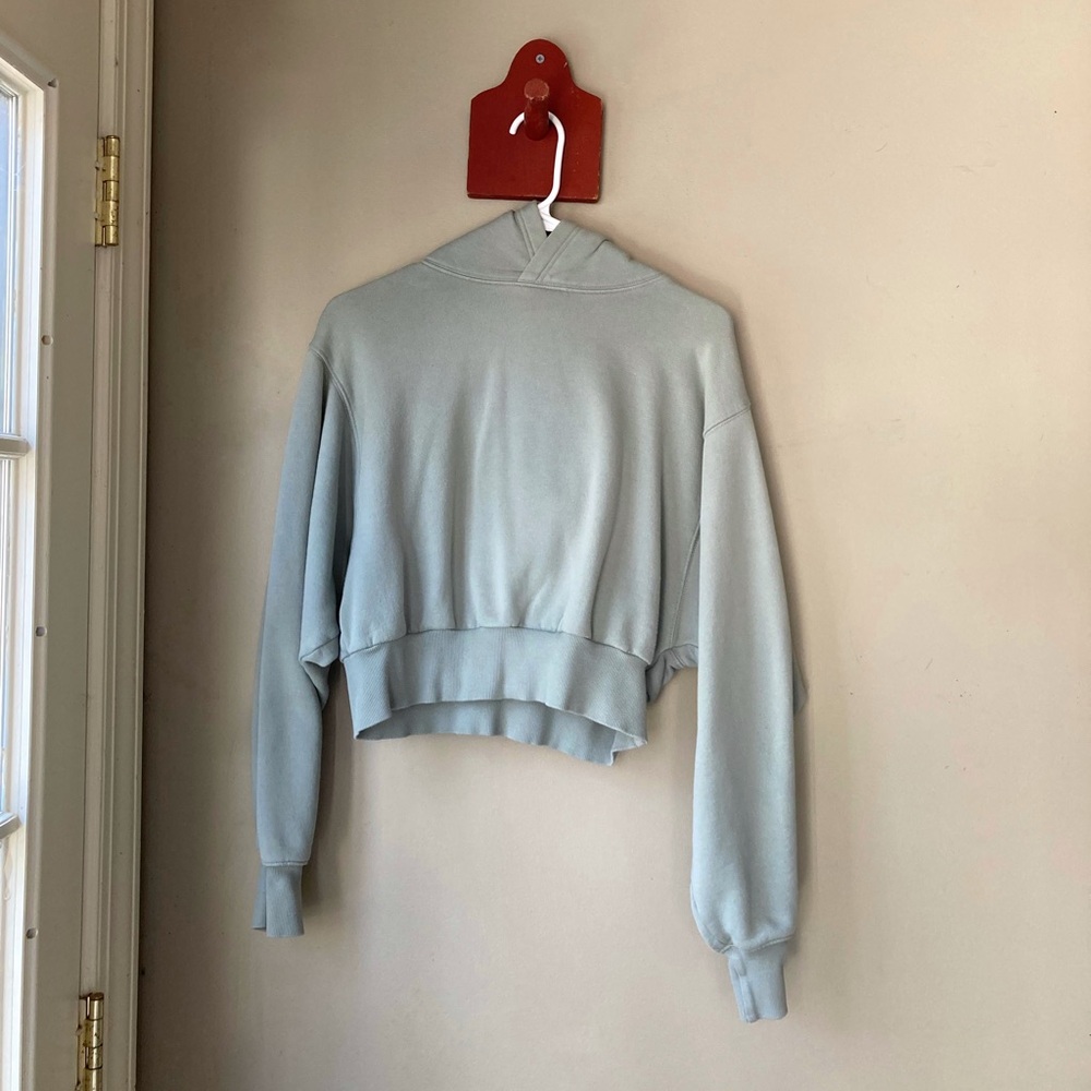 Aritizia Tna Cozy Af Green Crop Hoodie S - Picture 2 of 5